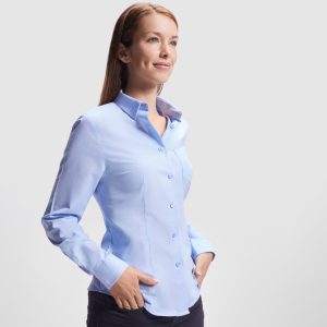 Camicia A Maniche Lunghe Donna Oxford