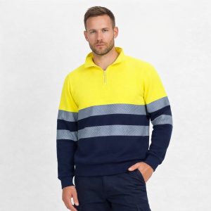 Felpa Con Mezza Zip Stirling Alta Visibilità