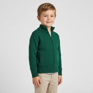 Cardigan Con Zip Intera Carlo Bambino