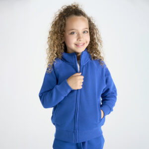 Felpa Garzata Zip Intera Bambino DJK290